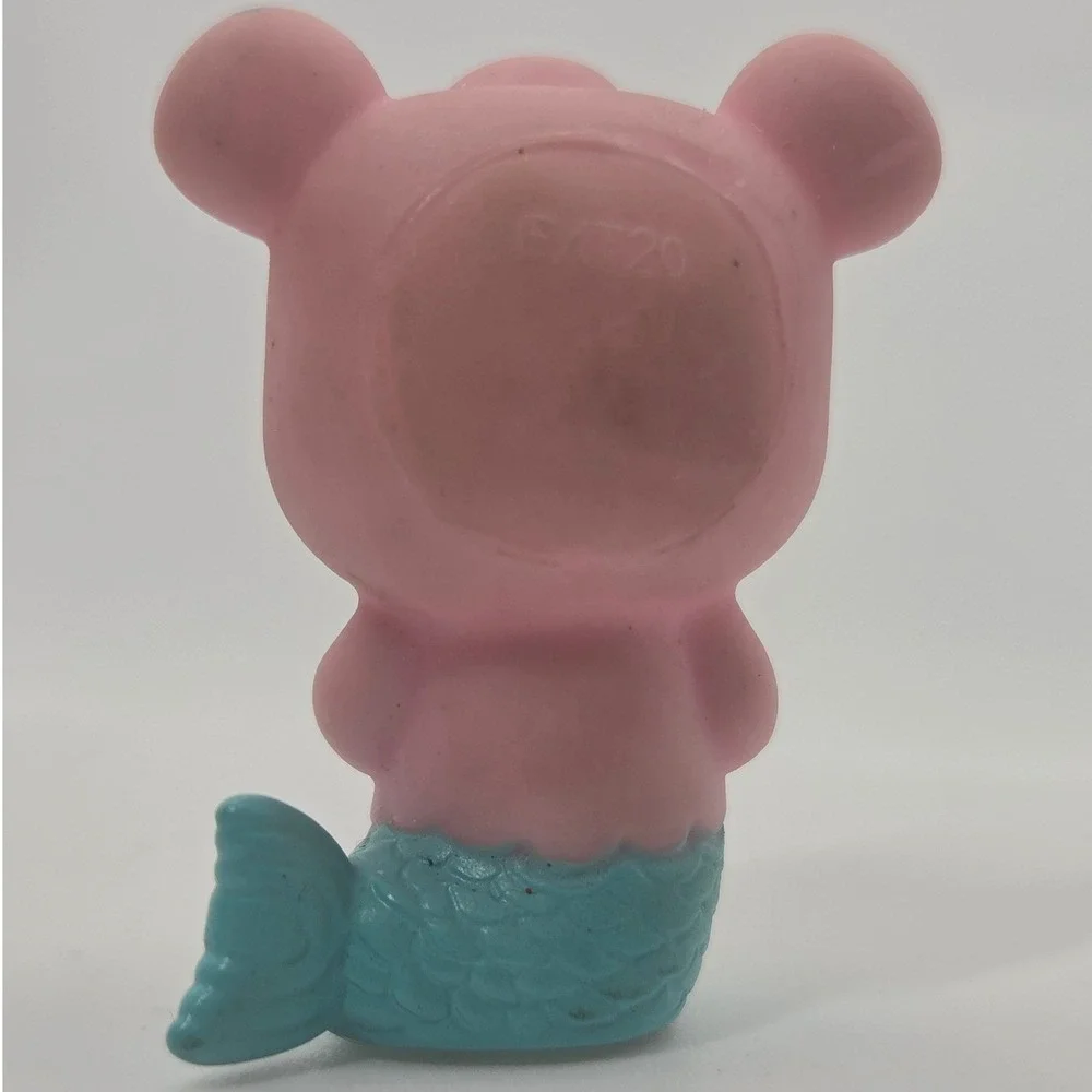 Barbie Mermaid Bear Figure Small Pink Fair Condition Preowned Toy
